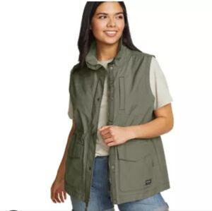 Eddie Bauer Olive Green Women's Trekker Vest Size Medium